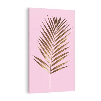 Obraz na płótnie 50x70 - Promienie złotej palmy - złota, palma