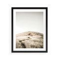 Plakat w ramie 40x50 - Wzgórze w Odcieniach Sepii - wzgórze, trawy - rama czarna