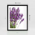 Plakat w ramie 40x50 - Pola lawendy w pełnym rozkwicie - lawenda, kwiaty - rama czarna