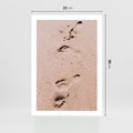 Plakat bez ramy 21x30 - Ślady na Piasku - piasek, plaża