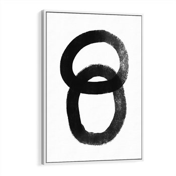 Obraz w ramie 80x120 - Kształtując Granice - abstrakcja, minimalizm - rama biała