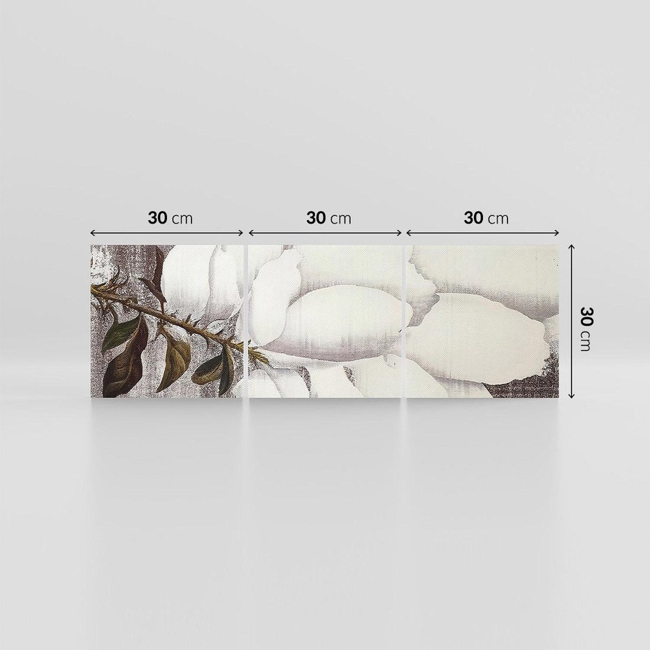 Obraz na płótnie 90x30 - Tekstura Kwiatu - białe kwiaty, duży kwiat