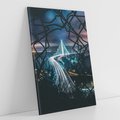 Obraz na płótnie 80x120 - Most nocą - Światła i refleksy - most, światła