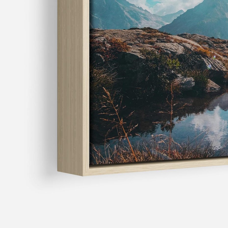 Obraz w ramie 50x50 - Inspirujący Pejzaż - ścieżka, górska - rama drewno