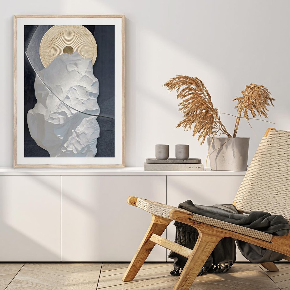 Plakat w ramie 30x40 - Wyraz Twojej Wyjątkowości - sztuka, nowoczesna - rama drewno