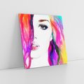 Obraz na płótnie 30x30 - Kobieta Twarz Abstrakcja - kobieta, twarz
