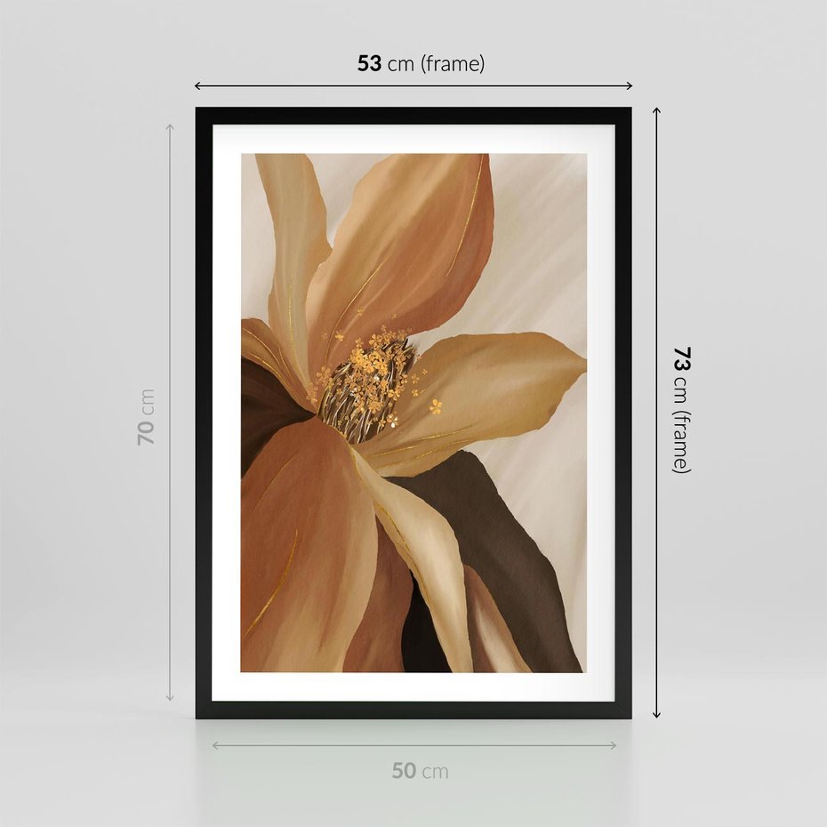 Plakat w ramie 50x70 - Wyraz Luksusu - sztuka, nowoczesna - rama czarna