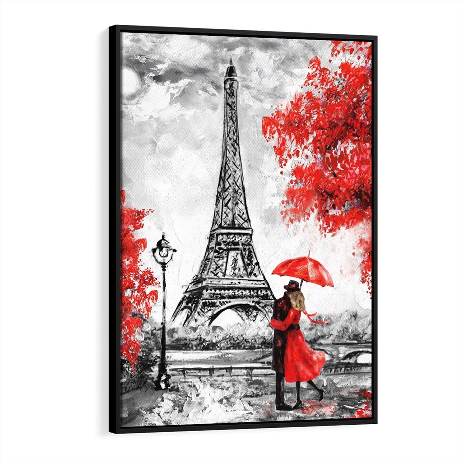 Obraz w ramie 70x100 - Paryż Wieża - Paryż, Wieża - rama czarna