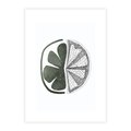 Plakat bez ramy 21x30 - Cytrynowe Echo - minimalistyczny plakat, cytryna
