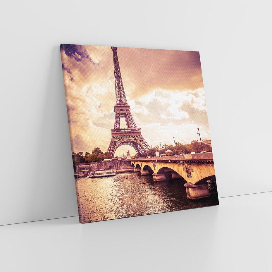 Obraz na płótnie 60x60 - Eiffla: ikona Paryża - Eiffla, Paryż