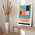 Plakat bez ramy 21x30 - Bezgraniczne Nastroje Harmonii - abstrakcyjne geometryczne kształty, olejny obraz