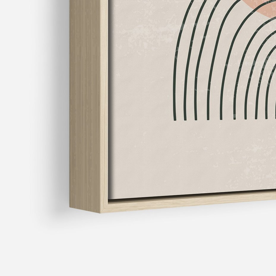 Obraz w ramie 70x100 - Nowy Rytuał - abstrakcyjna sztuka, boho kształty - rama drewno