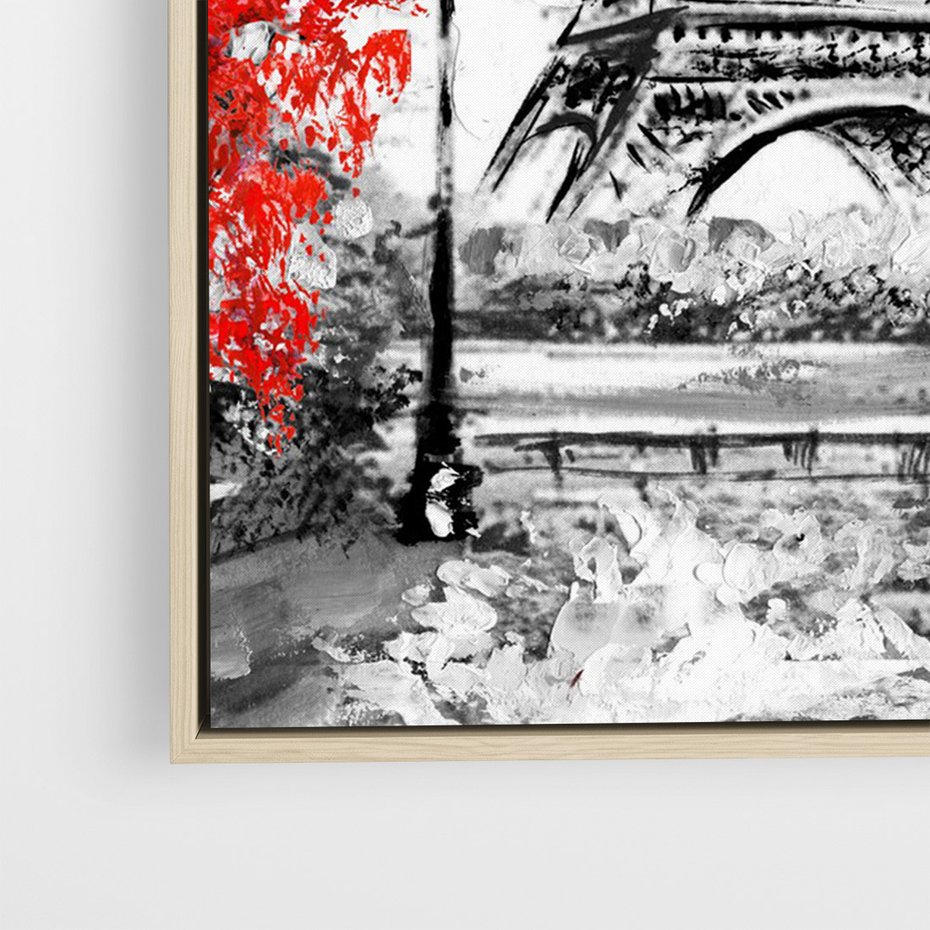 Obraz w ramie 70x100 - Paryż Wieża - Paryż, Wieża - rama drewno