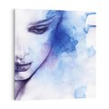 Obraz na płótnie 30x30 - Graficzna magia kobiecej twarzy - grafika, kobieta