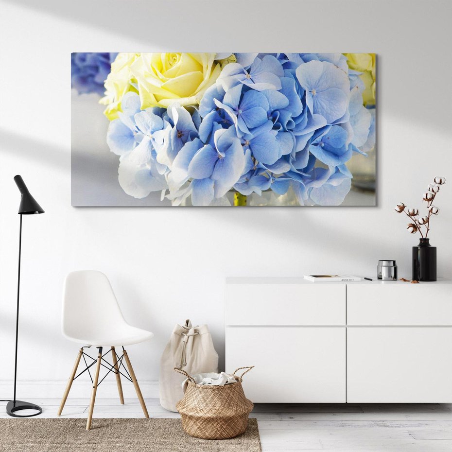 Obraz na płótnie 140x70 - Różany Bukiet - bukiet, kwiaty