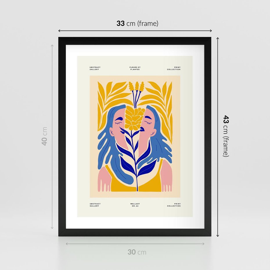 Plakat w ramie 30x40 - Roztopione Granice - nowoczesna sztuka, abstrakcja - rama czarna