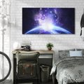 Obraz na płótnie 140x70 - Podróż w kosmiczną przestrzeń - kosmos, ziemia