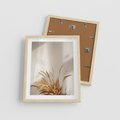 Plakat w ramie 40x50 - mpresyjne układy traw - boho, trawy - rama drewno