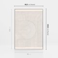 Obraz w ramie 80x120 - Geometryczna Elegancja Mid Century - mid century, minimalizm - rama biała