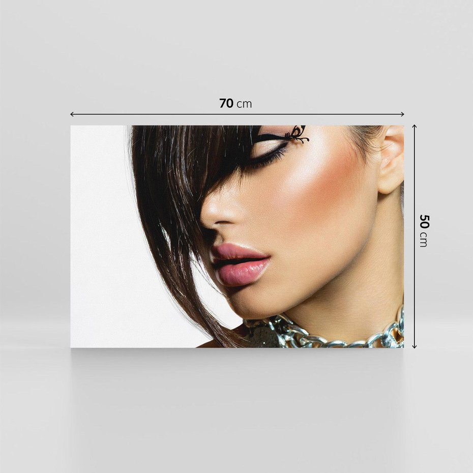 Obraz na płótnie 70x50 - Kobieca Fryzura w Ruchu - fryzura, kobieta