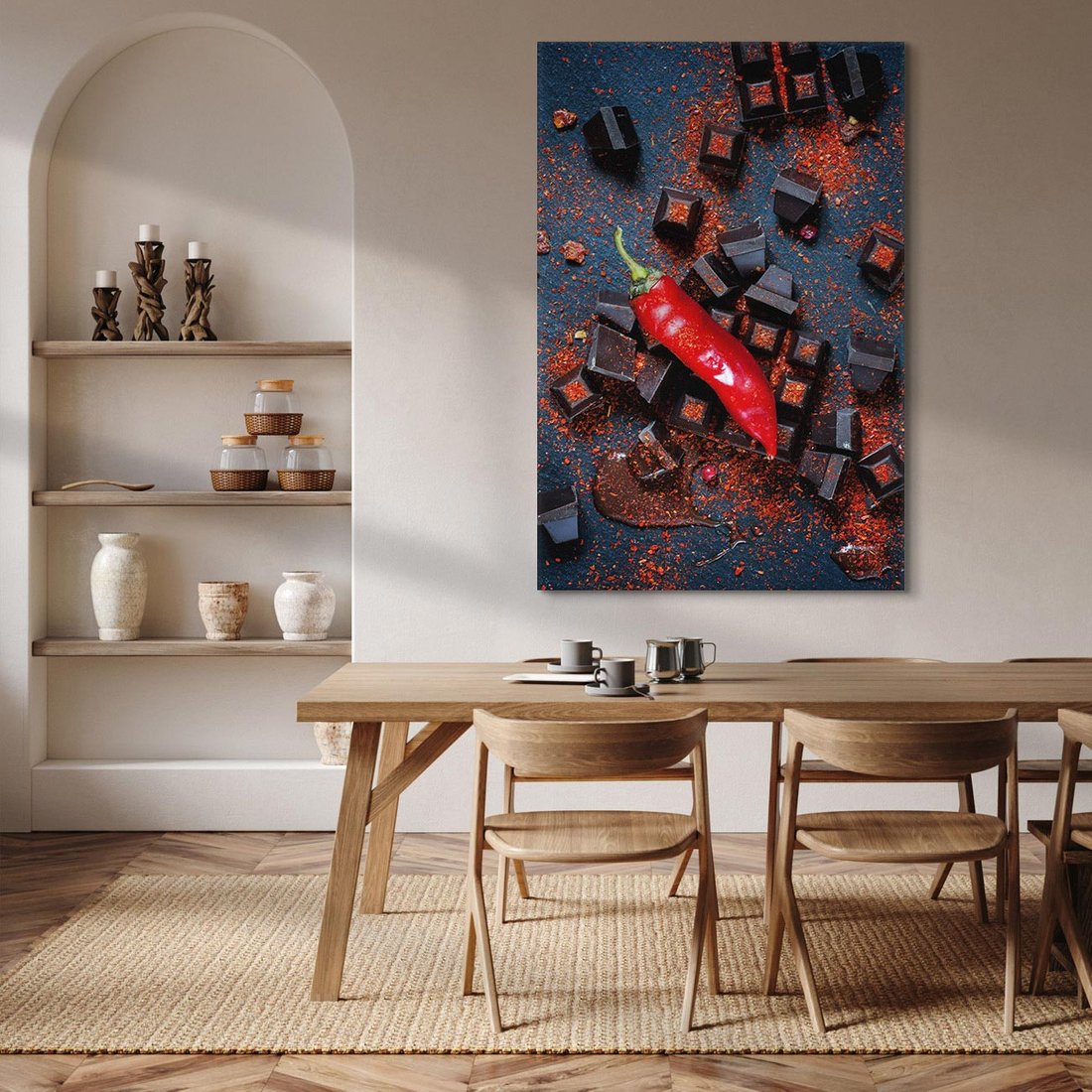 Obraz na płótnie 80x120 - Papryka w Restauracji - restauracja, papryka