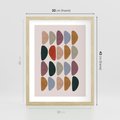 Plakat w ramie 30x40 - Granice Boho - abstrakcyjny obraz, geometryczna kompozycja - rama drewno