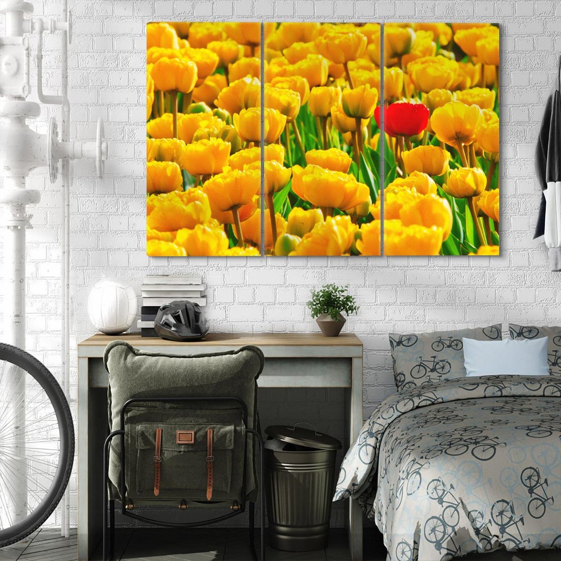 Obraz na płótnie 120x80 - kwiatowa elegancja - tulipany, kwiat