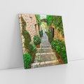 Obraz na płótnie 60x60 - Magiczna podróż w głąb miasta - uliczka, perspektywa