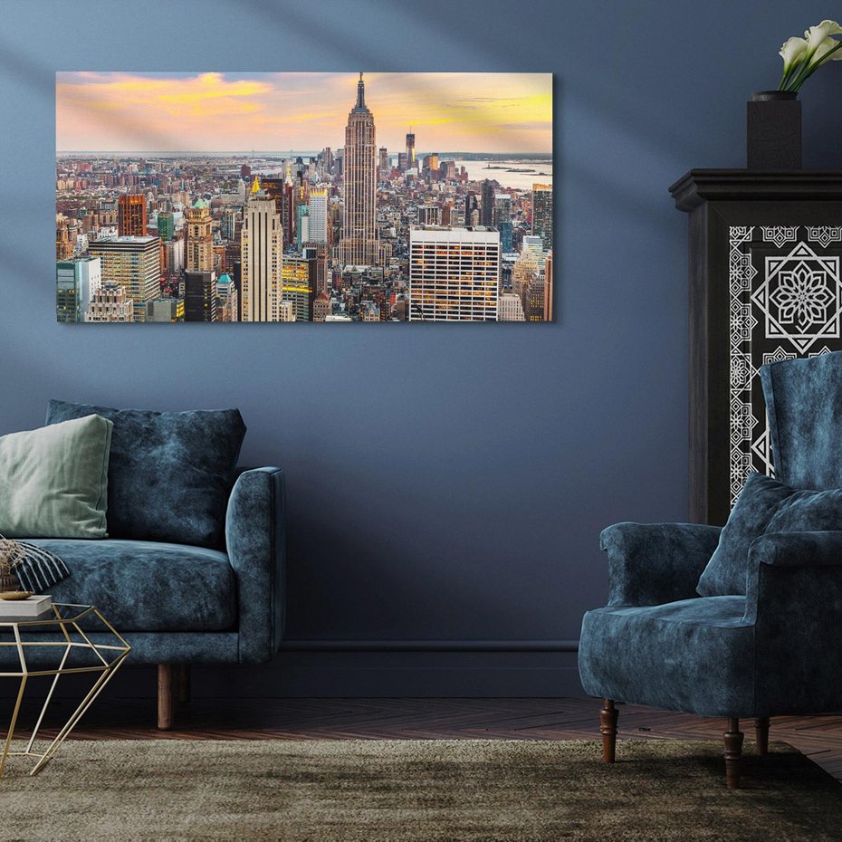 Obraz na płótnie 140x70 - Lawenda: Pachnące pole kwiatów - kwiaty, lawenda