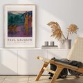 Plakat w ramie 50x70 - Reprodukcja Gauguina: Sztuka Egzotyczna na Plakacie - paul gauguin, plakat - rama drewno