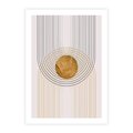 Plakat bez ramy 30x40 - Złota Geometria - styl modern, złoto