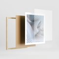 Plakat w ramie 40x50 - Abstrakcyjne Przestrzenie - geometria, 3D - rama drewno
