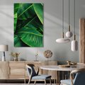 Obraz na płótnie 80x120 - Zaklęta roślinna ekspresja - liście bananowca, gęsto ułożone