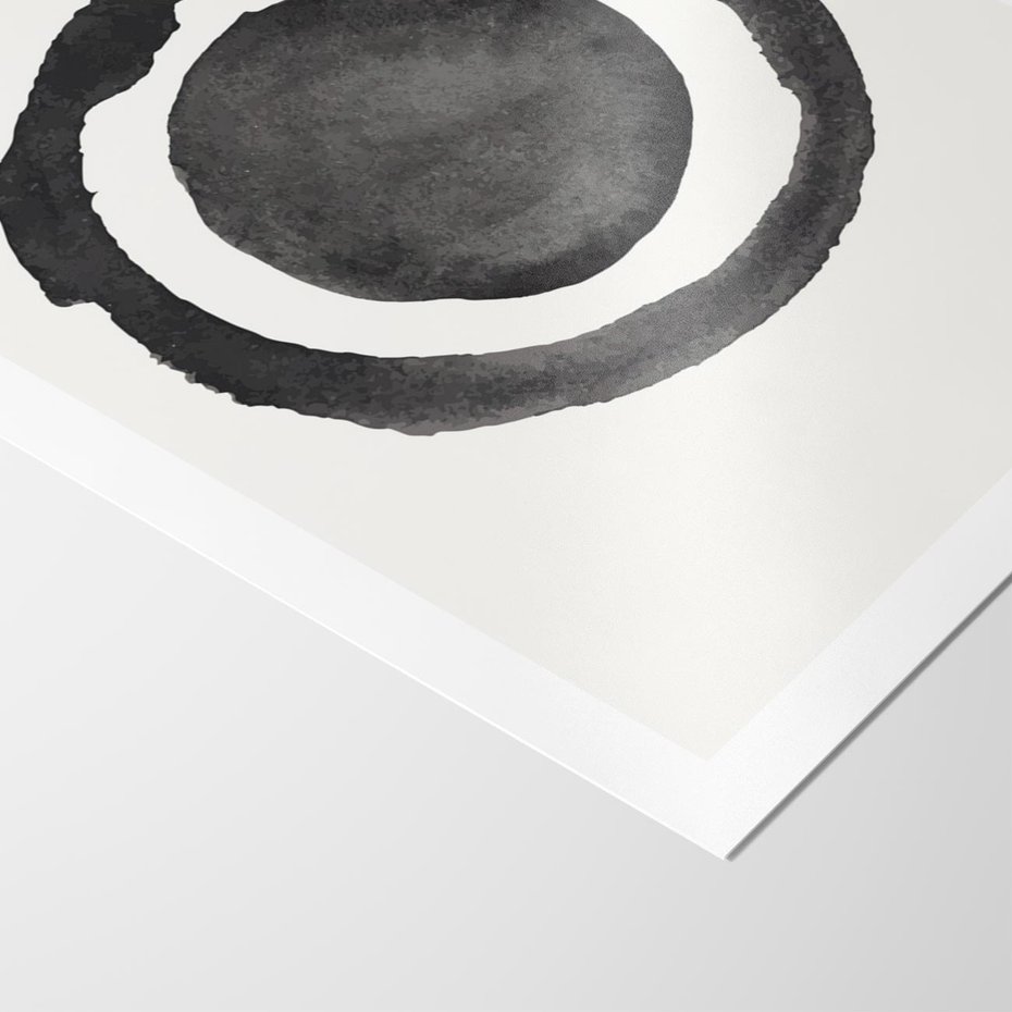 Plakat bez ramy 21x30 - Bezgraniczne Widoki - abstrakcyjne plamy okręgi, akwarelowe