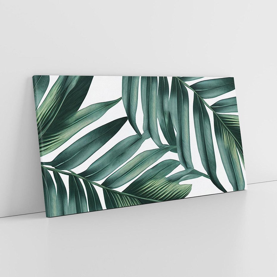 Obraz na płótnie 100x50 - Ruchome liście czasu - liście palmy, tropikalne