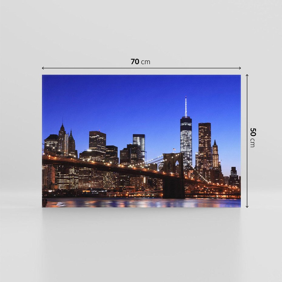 Obraz na płótnie 70x50 - Brooklyn Bridge: Symbol Nowego Jorku - most, Brooklyn