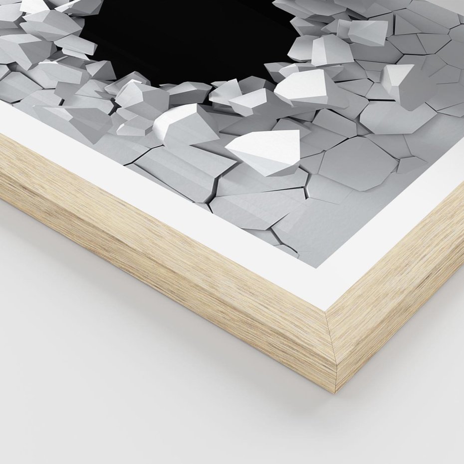 Plakat w ramie 50x70 - Nowoczesna Abstrakcja - grafika, nowoczesna - rama drewno
