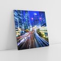 Obraz na płótnie 80x80 - Nocne Światła Miasta - noc, miasto