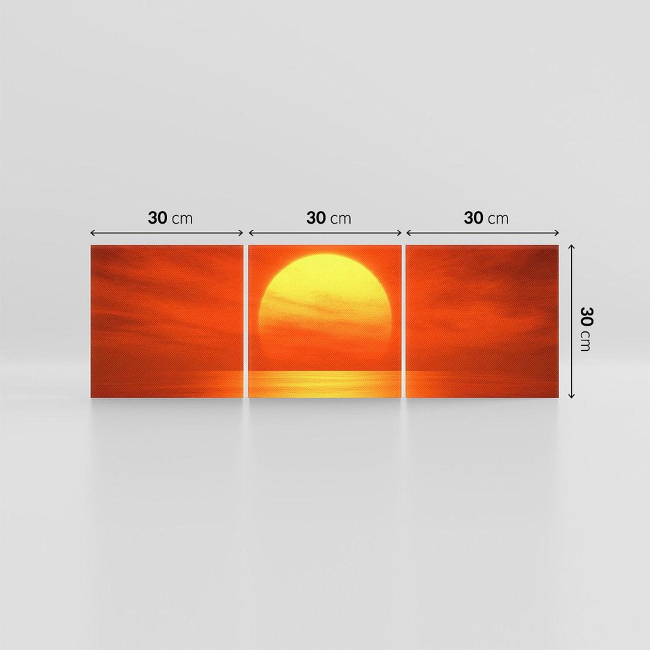 Obraz na płótnie 90x30 - Słońce nad morzem - słońce, morze