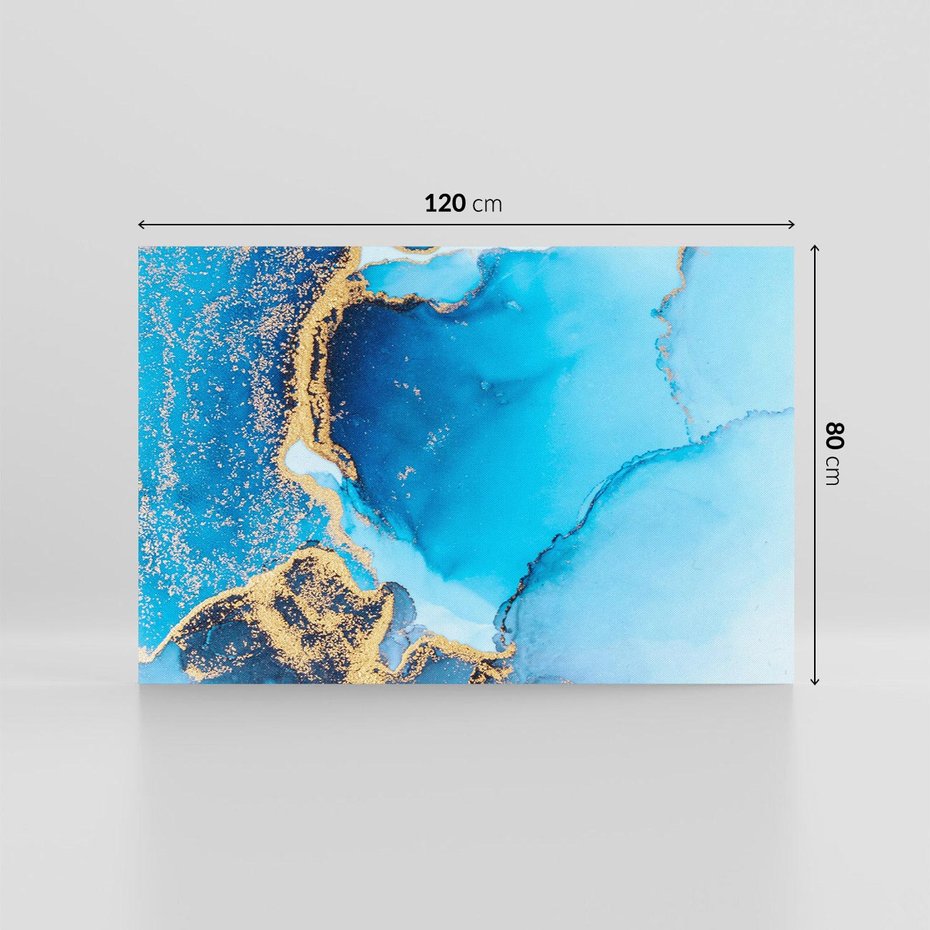 Obraz na płótnie 120x80 - Elegancja i Wyrafinowanie - marmur, złoto