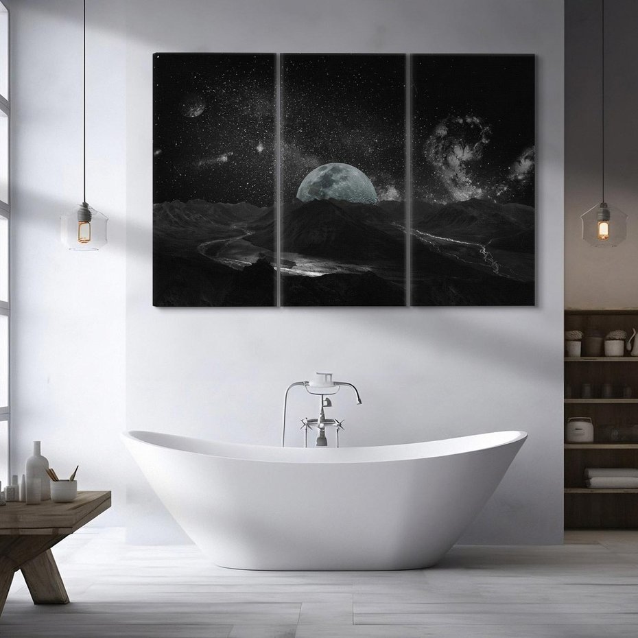 Obraz na płótnie 120x80 - Kosmiczne piękno: ziemia z lotu ptaka - kosmos, ziemia