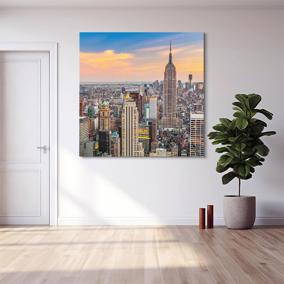 Obraz na płótnie 80x80 - Lawenda: Pachnące pole kwiatów - kwiaty, lawenda