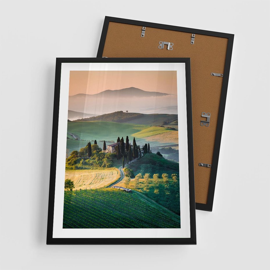 Plakat w ramie 50x70 - Perspektywa malowniczego widoku - widok, perspektywa - rama czarna