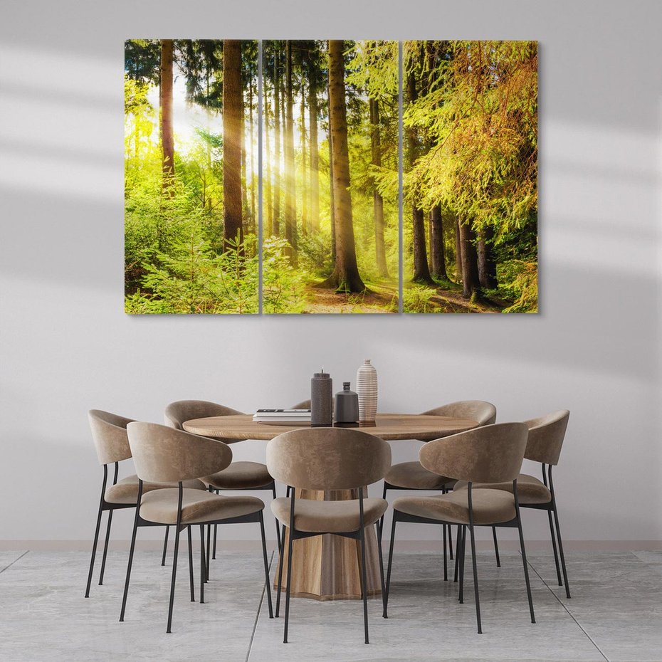 Obraz na płótnie 120x80 - Mistyka lasu - las, drzewa