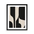 Plakat w ramie 40x50 - Abstrakcyjne Linie - boho plakat, rycina - rama czarna