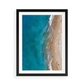 Plakat w ramie 50x70 - Spokój nad morzem - morze, plaża - rama czarna