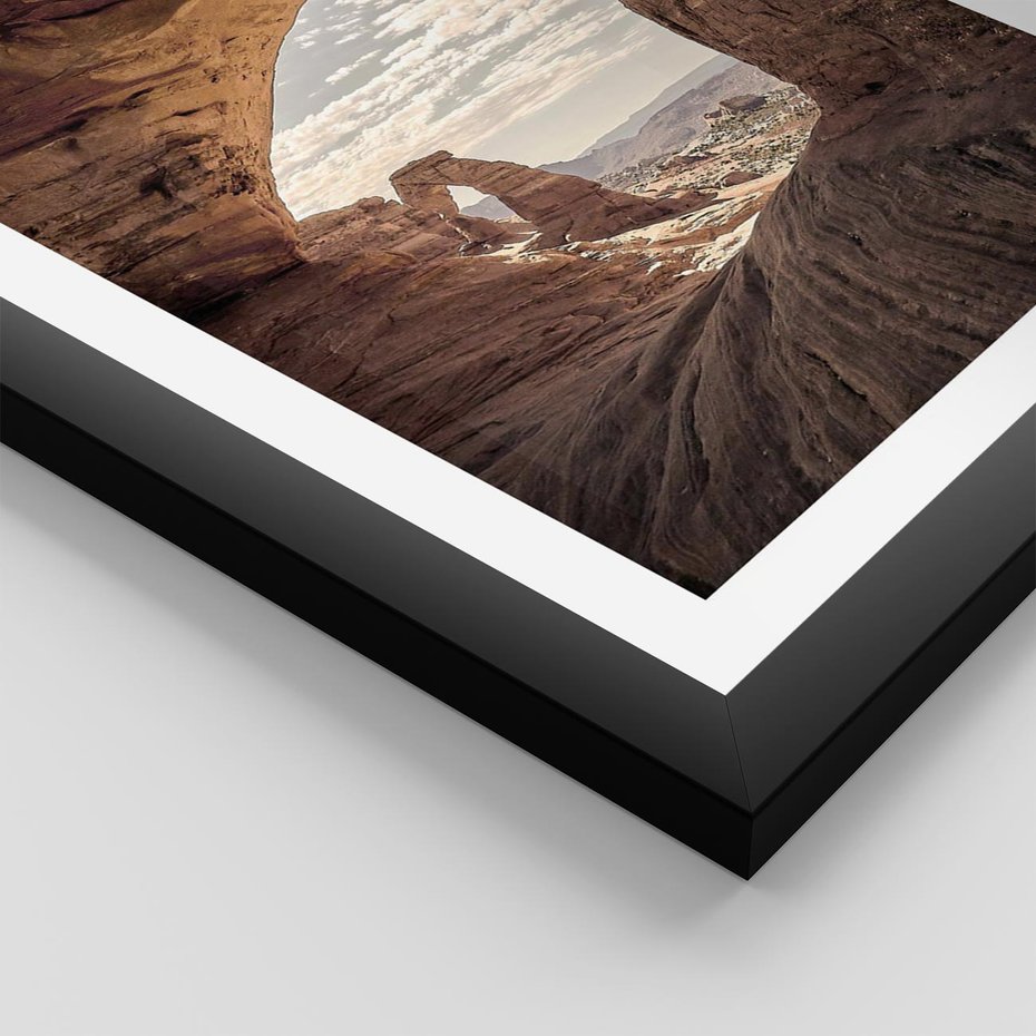 Plakat w ramie 50x70 - Kanionowy Labirynt - pustynia, skały - rama czarna