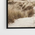 Obraz w ramie 70x50 - Nadmorskie Wydmy - fotografia, kolory sepii - rama czarna