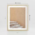 Plakat w ramie 40x50 - Schod w Beżu - schody, minimalizm - rama drewno