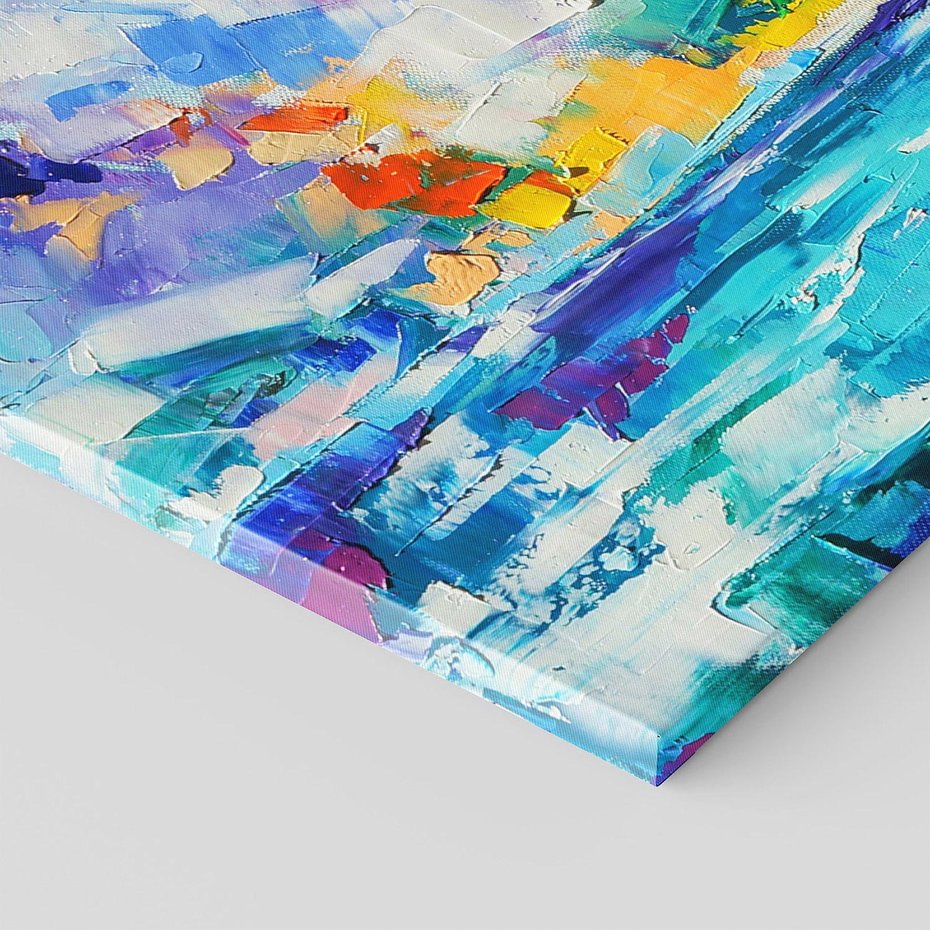 Obraz na płótnie 140x70 - Mistyka Górskich Marzeń - abstrakcja, pejzaż gór